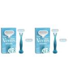 Gillette Venus Smooth Razor for Women - Women's Razor + 2 Replacement Blades (Pack of 2) | International Shipping - Buy Online on GoSupps.com