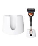Linkidea Ceramic Shaving Razor Stand for Fusion 5 Proshield Proglide Mach 3 - White - Buy Online on GoSupps.com