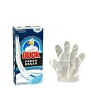 Housold Duck Fresh Brush Handle Toilet Bowl Cleaner Includes 1 Handle 1 Storage Holder and 4 Flushable Pads with 100 Pcs Disposable Toilet Cleaning Gloves - Buy Online on GoSupps.com