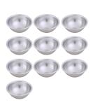 PVNOOCY 10-Piece Bath Bomb Molds | Aluminum Multi-Shape DIY Bath Ball Set | 4.5cm Homemade Bath Bombs & Cupcakes - Buy Online on GoSupps.com