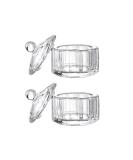 JIHUOO 2 Pieces Clear Dappen Glass Nail Art Cup - Premium Liquid Powder Dish with Lid for Perfect Nail Design - Buy Online on GoSupps.com