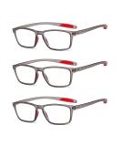 SUERTREE Blue Light Filter Reading Glasses - 3 Pack TR90 Computer Glasses for Men & Women - UV Protection 1.0x Magnification Perfect for Gaming & Work - Buy Online on GoSupps.com
