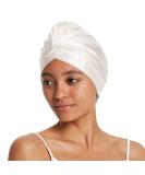 Lilysilk 100% Mulberry Silk Sleep Cap for Curly Hair - 19 Momme Bonnet for Women - Natural White Night Headgear with Elastic Band - Buy Online on GoSupps.com