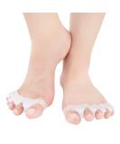 Bestrice Gel Toe Separator: Toe Spacers for Sports, Yoga, Running | Bunion Pain Relief, Toe Straightener, Achilles Stretcher | Pure White (1 pair) - Buy Online on GoSupps.com