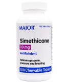 Major Simethicone 80mg Antiflatulent - 100 Mint Chewable Tablets - Buy Online on GoSupps.com
