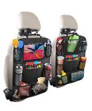 2-Piece Car Backrest Protection & Seat Organizer for Kids | Waterproof iPad/Tablet Compartment | Kick-Mat Protection - 600D Oxford Fabric - Buy Online on GoSupps.com