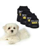 Buy Police Suit Cosplay Dog Costume - Black Pet Dog Puppy Vest T-Shirt for International Shipping - Buy Online on GoSupps.com