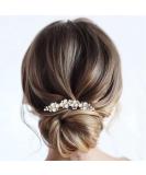 Brishow Gold Pearls Wedding Hair Combs - Bridal Accessories for Women and Girls - Buy Online on GoSupps.com