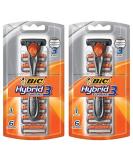 BIC Hybrid Advance Men's Shaver System 6 ea - 2pc | Smooth and Easy Shaving - Buy Online on GoSupps.com