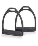 Equinate Stirrups Midway 10cm Black Matt - Anti-Slip Rubber Tread for Adults & Children - Set of 2 - International Shipping Available - Buy Online on GoSupps.com