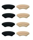 Premium Fabric Shoe Heel Pads Cushions - Inserts for High Heels Comfort & Grip - 8-Pack (4 Black + 4 Beige) - Men's & Women's Heel Protectors - Buy Online on GoSupps.com
