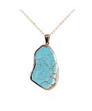 JEVLUH Raw Turquoise Choker Necklace | Boho Coral Stone Statement Jewelry | Irregular Shape Design - Buy Online on GoSupps.com