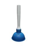 Coralpearl 4 Inch Hand Drain Plunger with 9 Inch Handle - Small Force Pump Cleaner for Kitchen Sink, Bathroom, Toilet, Shower, Tub - Blue - Buy Online on GoSupps.com