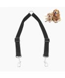 Double Dog Lead No Tangle Adjustable Double Pet Trainer Lead Dog Distributor Lead Perfect Leads for Walking 2 Dogs Black - Buy Online on GoSupps.com