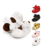 Sonsage Infant Baby Girls Bowknot Mary Jane Toddler Shoes | Anti-Slip Sole Princess Flats for Wedding | 6-12 Months, White - Buy Online on GoSupps.com
