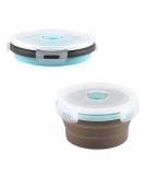 Luter 2 pieces collapsible dog bowl 350ml silicone feed water travel bowl with lid portable pet feeding cast cup and saucer for kennel camping (12x12x3cm) (gray blue) ... - Buy Online on GoSupps.com