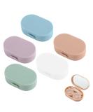 Buy 5-Piece Portable Travel Contact Lens Case Set with Mirror | Reusable Plastic Mini Accessories for Lenses - Buy Online on GoSupps.com