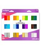 Sculpey Premo 24 Color sampler of Polymer Oven-Bake Clay  Non Toxic 1.5 lbs.  Great for jewelry making  holiday  DIY  mixed media and more. Premium clay Great for clayers and artists. Yellow Orange Blue Translucent Grani... - Buy Online on GoSupps.com