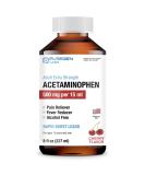 Puregen Labs Extra Strength Acetaminophen Liquid 500mg - Rapid Pain Reliever & Fever Reducer | Cherry Flavor | 8 fl oz | Muscle & Joint Relief Arthritis Pain - Buy Online on GoSupps.com