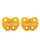 HEVEA 2-pack pacifiers - natural rubber / classic / orthodontic / star & moon (from 3 months) - Buy Online on GoSupps.com