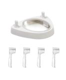 Food Safety Plastic Charging Station for Oral-B Electric Toothbrush - Includes Brush Head Storage & 4 Dust-Proof Toothbrush Heads - Buy Online on GoSupps.com