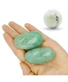 Green Strawberry Quartz Palm Stone - 2 Pcs Pocket Energy Healing Crystal - Buy Online on GoSupps.com