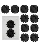 Socket Safety Lock - Child Safety Lock - Socket Cover - 10 or 20 Pieces - Made in EU (Black) | International Shipping Available - Buy Online on GoSupps.com