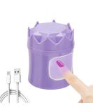 Mini UV Nail Lamp - High-Efficiency Drying, Dual Light Source, Type-C Powered (Purple) - Buy Online on GoSupps.com