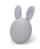 Bunny Eggy Teether Baby Teething Toy - Rabbit Egg Rattle for Teething Pain Relief - Gray - Buy Online on GoSupps.com