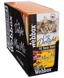 Webbox Cat Delight Treat Sticks Mini Mix Assorted Chews Healthy Natural Pet Food Snack for Kitten Wellness 16 Dry Sticks (Pack of 10) - Buy Online on GoSupps.com