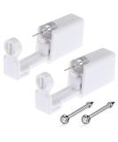 KiraGrace Nose Piercing Gun - 2 Pack Disposable Unit with Nose Stud Kit for Tragus, Cartilage, Helix - Silver - Buy Online on GoSupps.com
