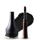 Go Ho Matte Black Gel Eyeliner - Water-proof, Smudge-proof, Long Lasting Cream Eyeliner with Brush - 1Black - Buy Online on GoSupps.com