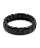 Power Ionics Black Tourmaline Mens Bracelet - Adjustable Stretch Wristband with Beads - Black/Dark Gray - Buy Online on GoSupps.com