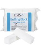 ForPro Super White Buffing Block 120 Grit - 20-Count | Manicure and Pedicure Nail Buffer - Buy Online on GoSupps.com