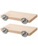 Vanyibro 2Pcs Bird Platforms Wooden Pet Perches for Birdcage Accessories and Small Animals - Buy Online on GoSupps.com