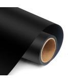 TransWonder Black Heat Transfer Vinyl - 12x10 - Iron on HTV Vinyl for Cricut Air/Maker - Matte Black (10ft) - Buy Online on GoSupps.com