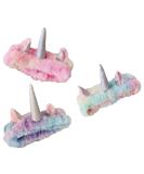 Milist Unicorn Washing Strap - Soft Coral Fleece Spa & Skincare Headbands (3 Pack) for Makeup Shower & Bathing - Buy Online on GoSupps.com