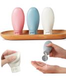 DDUP 3 Pcs Travel Bottles Set 60ML Travel Bottles & Containers Small Mini Empty Plastic Squeeze Bottles for Travel Toiletries Shampoo and Conditioner with Storage Bag.(Multicolor) - Buy Online on GoSupps.com