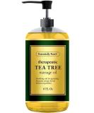 Tea Tree Massage Oil 8 Fl Oz - Invigorating Pain Relief & Skin Care - Soothe Muscles Regulate Sebum Fight Acne | International Shipping - Buy Online on GoSupps.com