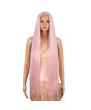 Style Icon 38â Super Long Straight Wigs Lace Front Wigs 6â Deeper Middle Part Lace Hairline Pink Wig (38"  PINK15) 38" PINK15 - Buy Online on GoSupps.com