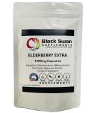 Black Swan Elderberry Extract 1000MG Cap (Veg) - Folk Medicine - High in Nutrients - Immune Booster Wight Loss - with Anti-Aging Properties - Vitamins C - A (120 Caps) - Buy Online on GoSupps.com