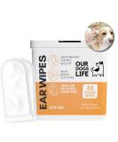 Dog Ear Wipes | Soft Quick & Easy Ear Wipes For Dogs | Remove Wax Dirt & Stop Smelly Itchy Dog Ears | 50 Soothing Aloe Vera Dog Ear Cleaning Finger Wipes! - Buy Online on GoSupps.com