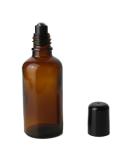 3Pcs Brown Glass Roll-On Bottles | Stainless Steel Roller Balls | Essential Oil & Lip Balm Container - 50ml - Buy Online on GoSupps.com