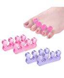 ZaxSota Toe Spreader & Separator Pedicure Kit - Pink/Purple - Soft Gel for Nail Polish Application - Buy Online on GoSupps.com