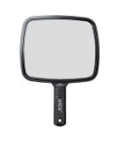 xnicx Hand Mirror Professional Hand Held Mirror Barbers Shaving Salon Mirrors Hairdressers Compact Mirror Tool with Handle for Travel Festival Essentials Black 1pcs Black - Buy Online on GoSupps.com