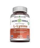 Buy Amazing Formulas L-Lysine Amino Supplement | 1000 Mg | 180 Tablets | Non-GMO & Gluten-Free | Made in USA - International Shipping Available - Buy Online on GoSupps.com