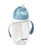 B aba - drinking clerk - 2 in 1 baby bottle - children's cup with straw - 100% dense - easy to open - removable handles -Tritan and silicone - 300 ml - Blue blue - 300ml - Buy Online on GoSupps.com