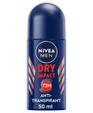 NIVEA MEN Dry Impact Roll-On Deodorant (50 ml) Antiperspirant for a Dry Skin Feeling 72h Sweat Protection and Dual Active Formula 50 ml new formula - Buy Online on GoSupps.com