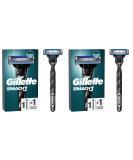 Gillette Mach3 Men's Wet Razor & 1 Blade - Pack of 2 | Perfect Gift for Men | International Shipping Available - Buy Online on GoSupps.com