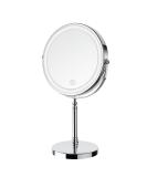 Lighted Makeup Mirror  8 Rechargeable Double Sided Magnifying Mirror with 3 Colors  1x/10x 360  Rotation Touch Screen Vanity Mirror  Brightness Adjustable Magnification Cosmetic Light up Mirror Chrome - Buy Online on GoSupps.com